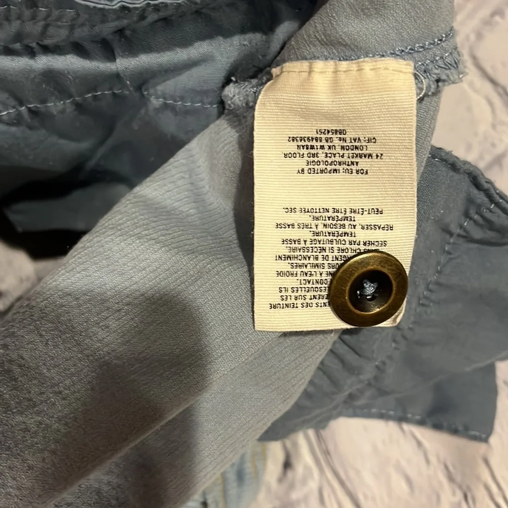 Anthropologie corduroy a-line skirt blue size M IT HAS POCKETS - Picture 7 of 7